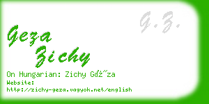 geza zichy business card